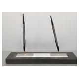 Mid-century modern Parker sterling silver desk