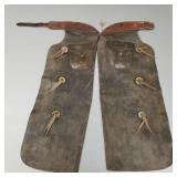 Pair vintage leather chaps- 37 1/2'L
