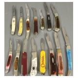 15 vintage, etc. folding knives incl Case,