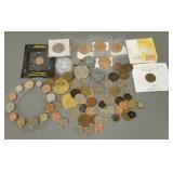 Gp foreign coins, etc. incl 2014- 1 crown, etc.