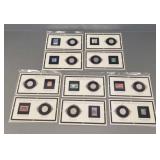 10 Franklin 1/2 dollars with historic stamps on