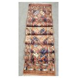 Handmade oriental runner- 31'W x 16'6'L