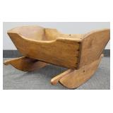 Antique pine cradle- 17'H 34'W 30 1/2'D