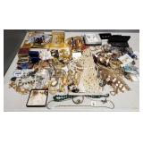 Lg gp asst costume jewelry incl. some sterling