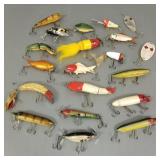 20 vintage fishing lures incl Punkin Seed-