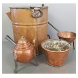 4 pcs antique copper incl water cooler/ dispenser,