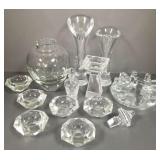 Gp contemporary crystal objects incl signed Tosho