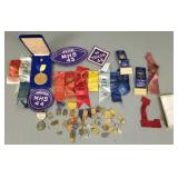 Gp asst. vintage medals & patches incl some