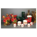 Gp Christmas ceramics & figures incl Lefton-