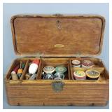 Sportsman Driftwood Co. wooden tackle box w/