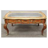 French style vitrine table w/ ormolu mounts &