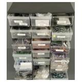 Multi drawer cabinet w/ stone beads, citrine,