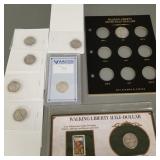 8 Walking Liberty U.S. silver 1/2 dollars: 1934,