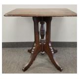 Victorian wood lamp table- 28'H 30'W 21 1/2'D