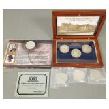 7 U.S. silver dollars: 3 Morgan (1882, 1890, 1900)