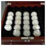 19 Franklin U.S. silver 1/2 dollars- various dates