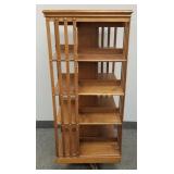 Antique oak 4-tier revolving bookcase (as seen- 1