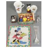 Gp vintage novelty items incl bisque figures,