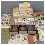 Group vintage stamped covers, stamp collecting