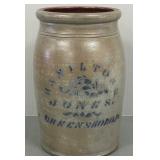 Early Pennsylvania decorated small stoneware jar