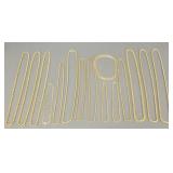 15 NOS gold tone necklaces- 36'L