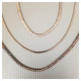 3 NOS sterling silver necklaces in boxes-