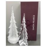 2 Simon Pearce signed handcrafted glass