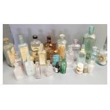 Group antique medicine bottles, etc