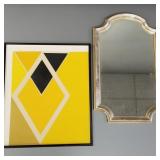 2 framed items: unsigned serigraph (Larry Zox-