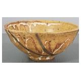 Warren MacKenzie bowl- 6' x 3' w/ drip design-