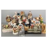 Collection 20 organ grinder figures incl wood
