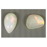 2 Ethiopian opals- unusual shape- 8.4 tcw