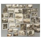 Collection antique miniature engravings-