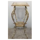 Antique B&H ornate brass plant stand- 30'H