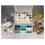 Group jewelry beads & findings incl seed beads,