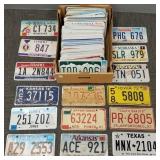 Over 120 metal license plates- 60's-80's, etc.