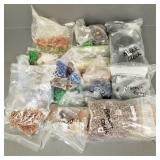 Group Czech, etc glass beads incl crackled,