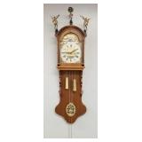 Antique style Dutch figural wall clock w/