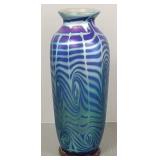Orient & Flume signed & dated 1977 art glass vase-