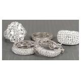 Group sterling & fashion jewelry incl 2 rings,