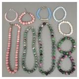 10 pcs gemstone bead jewelry incl necklaces &