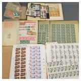 Group vintage US stamp plate blocks, etc