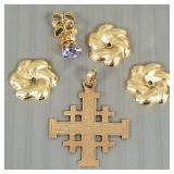 Small group 14k gold jewelry- 2.1g total incl