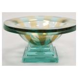 Stephen Schlanser signed footed art glass