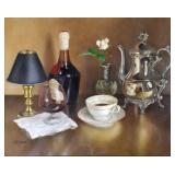 Keegan (Virginia) signed oil on canvas: still life
