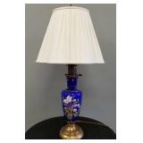 Enameled glass lamp- 32'H