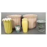 6 pcs vintage, etc pottery incl 2 pcs Red Wing,