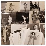 Collection vintage press photos incl pin ups,