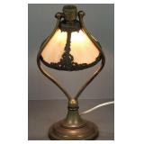 Slag glass antique boudoir lamp (as seen-