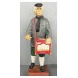 Carved wood automaton organ grinder 'Alan Pell'